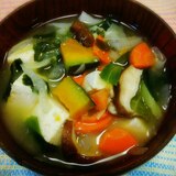 ファイトケミカルスープの素で豆腐味噌汁(^o^)
